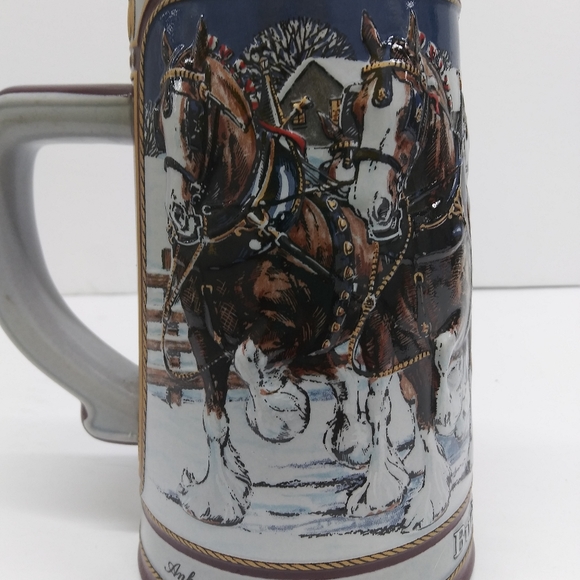 Budweiser 1989 Holiday Beer Stein - Picture 1 of 6